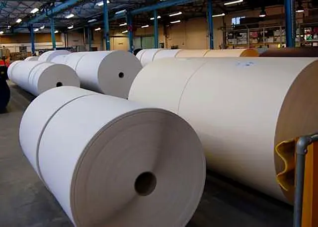 Large reels of finished paper